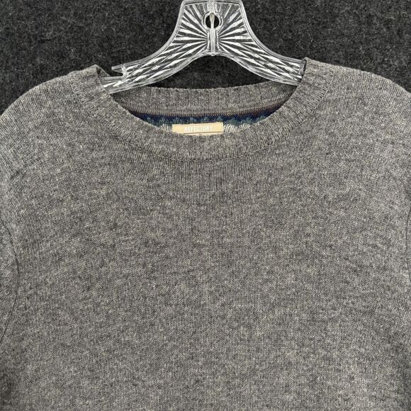 Refectory Sweater Men's Medium Gray Lambswool Elbow Patch Crewneck - Picture 2 of 7